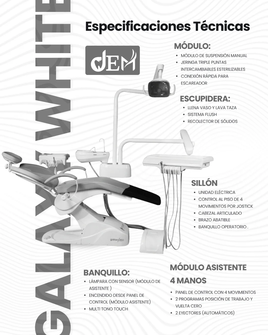 Ficha técnica para sector dental, trabajo realizado por el equipo de Vurela