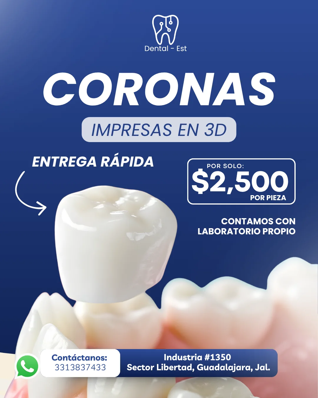 Promoción para laboratorio dental, trabajo realizado por el equipo de Vurela